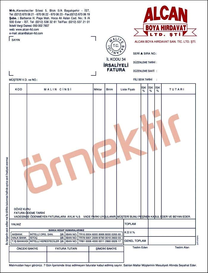 Fatura - İrsaliye 